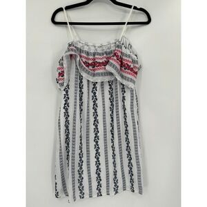 Charlotte‎ Russe Womens Size M Boho Hippie Ethnic Native Dress Off Shoulder Mini